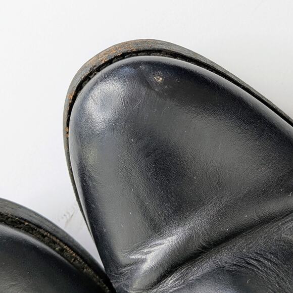 Frye Melissa Button Boots 7.5 Black Leather Tall Riding Knee High Equestrian - Picture 14 of 16